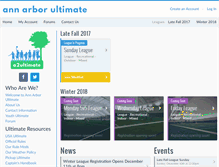 Tablet Screenshot of annarborultimate.org